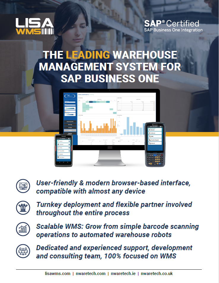 LISA Warehouse Management System LISA warehouse management system for SAP Business One brochure by N'ware Technologies