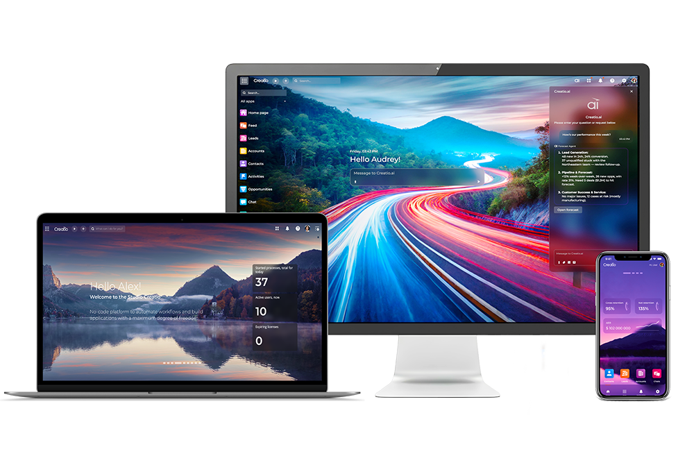 header Creatio on all devices